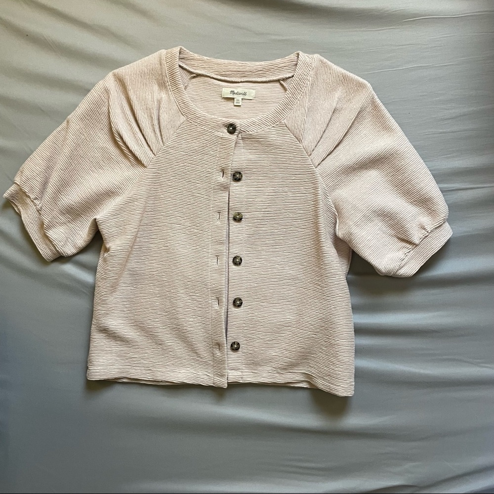 MADEWELL textured blouse with buttons - XS
